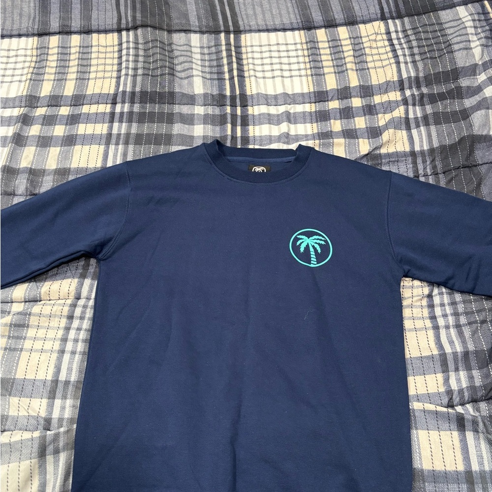 Navy Blue Palm Tree Men's Shirt
